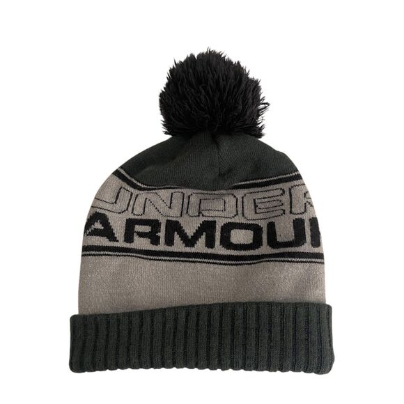 Under Armour Beanie Winter Hat Gray Black Men's OSFA - Picture 1 of 6